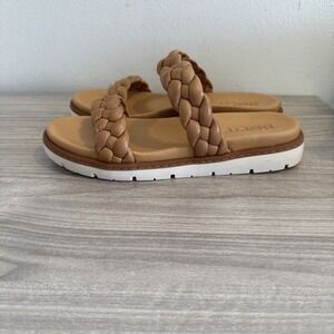 Born Freesia BR0048141 Braided Free Slide Sandals Brown/Tan Women's Sz 11M NWOT